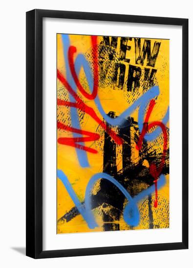 NYC (Yellow)-Bobby Hill-Framed Art Print