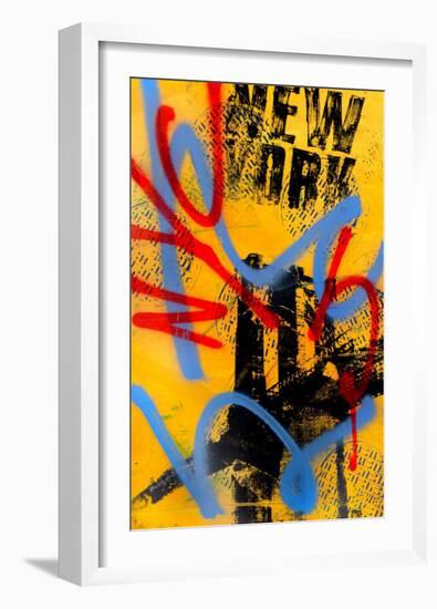 NYC (Yellow)-Bobby Hill-Framed Art Print