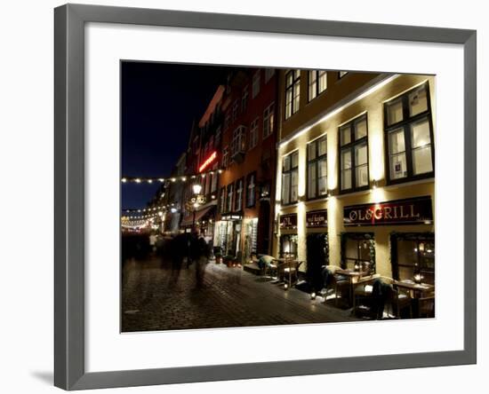 Nyhavn at Christmas, Copenhagen, Denmark, Scandinavia-Sergio Pitamitz-Framed Photographic Print