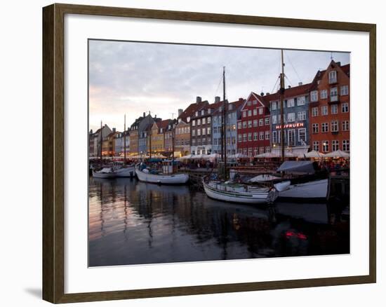 Nyhavn at Dusk, Copenhagen, Denmark, Scandinavia, Europe-Frank Fell-Framed Photographic Print