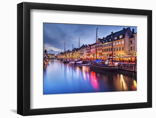 Nyhavn Canal in Copenhagen, Demark.-SeanPavonePhoto-Framed Photographic Print