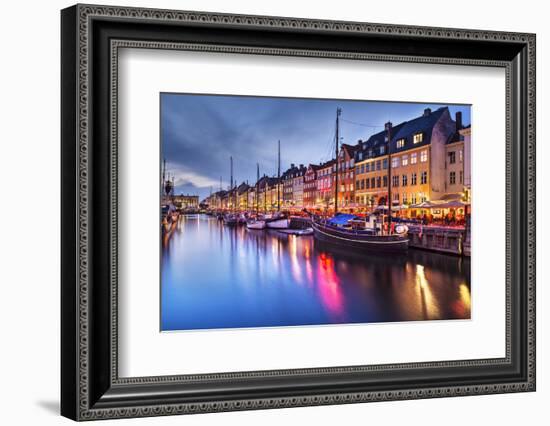 Nyhavn Canal in Copenhagen, Demark.-SeanPavonePhoto-Framed Photographic Print