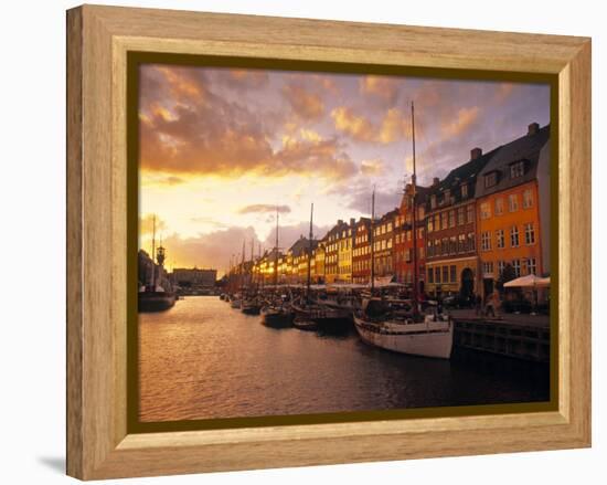 Nyhavn Harbour, Copenhagen, Denmark-Jon Arnold-Framed Premier Image Canvas