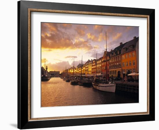 Nyhavn Harbour, Copenhagen, Denmark-Jon Arnold-Framed Photographic Print