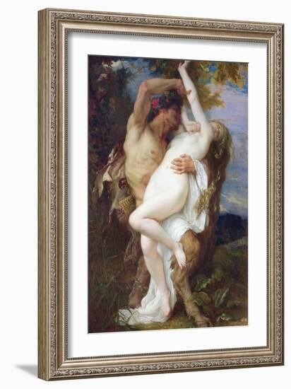 Nymph Abducted by a Faun, 1860-Alexandre Cabanel-Framed Giclee Print