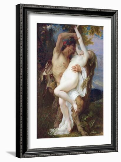 Nymph Abducted by a Faun, 1860-Alexandre Cabanel-Framed Giclee Print