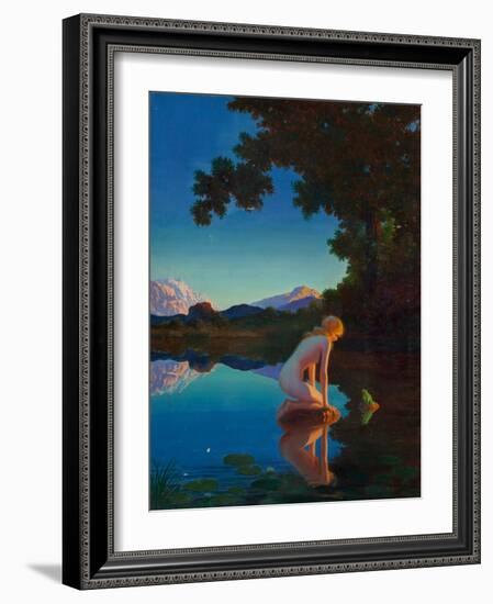 Nymph And The Frog-Edward Eggleston-Framed Art Print