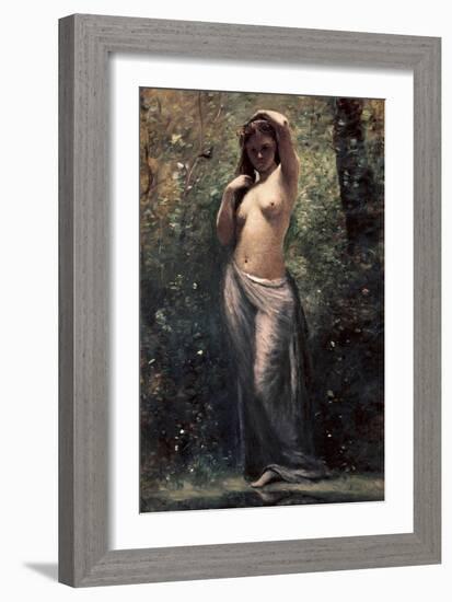 Nymph at the Source-Jean-Baptiste-Camille Corot-Framed Giclee Print