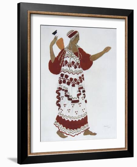 Nymph Costume Design for the Ballet the Afternoon of a Faun, 1912-Léon Bakst-Framed Giclee Print