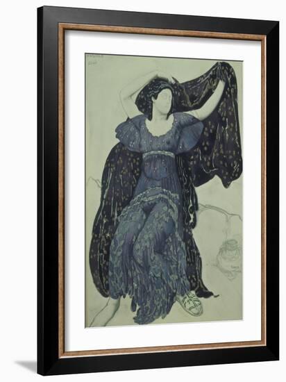 Nymph Echo. Costume Design for the Ballet Narcisse by N. Tcherepnin, 1911-Léon Bakst-Framed Giclee Print