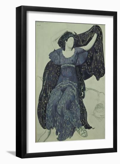 Nymph Echo. Costume Design for the Ballet Narcisse by N. Tcherepnin, 1911-Léon Bakst-Framed Giclee Print