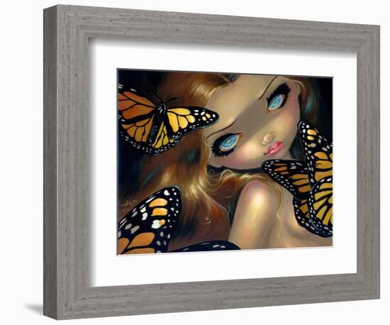 Nymph with Monarchs-Jasmine Becket-Griffith-Framed Art Print