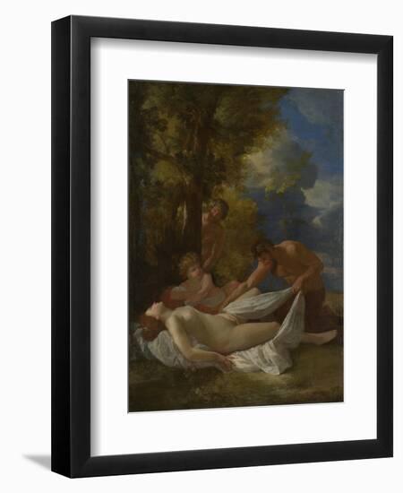 Nymph with Satyrs, Ca 1627-Nicolas Poussin-Framed Giclee Print