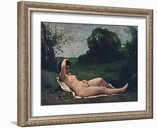 'Nymphe', 1859, (1937)-Jean-Baptiste-Camille Corot-Framed Giclee Print