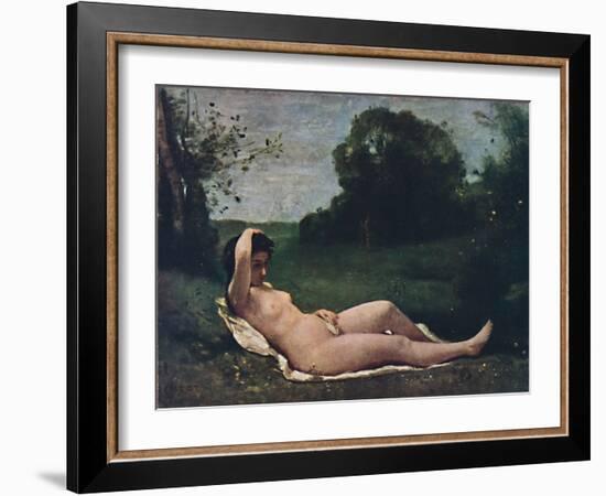 'Nymphe', 1859, (1937)-Jean-Baptiste-Camille Corot-Framed Giclee Print