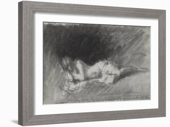 Nymphe endormie-Jean Jacques Henner-Framed Giclee Print