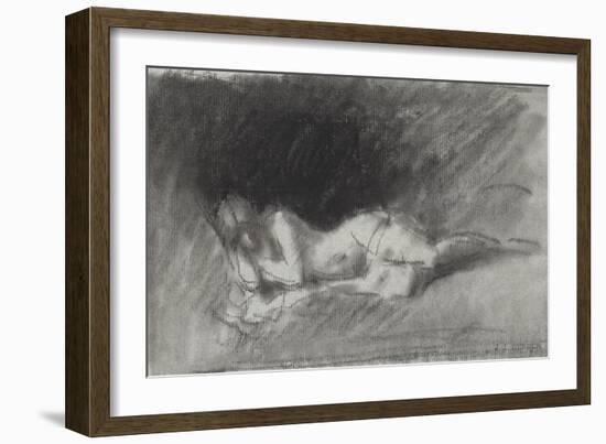 Nymphe endormie-Jean Jacques Henner-Framed Giclee Print