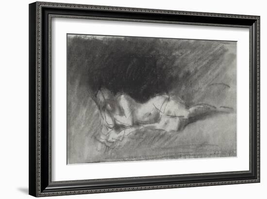 Nymphe endormie-Jean Jacques Henner-Framed Giclee Print