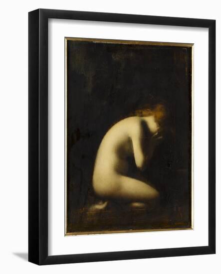 Nymphe qui pleure, réplique du tableau du Salon de 1884-Jean Jacques Henner-Framed Giclee Print