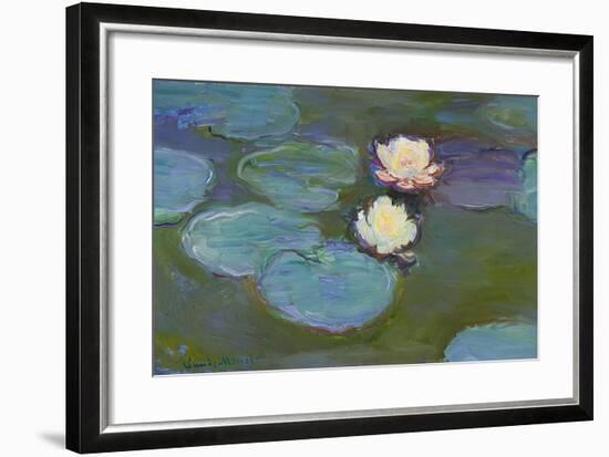 Nympheas, 1897-8-Claude Monet-Framed Giclee Print