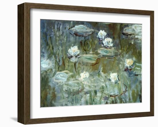 Nymphéas, 1910, (Ausschnitt)-Claude Monet-Framed Giclee Print