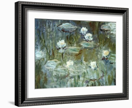 Nymphéas, 1910, (Ausschnitt)-Claude Monet-Framed Giclee Print