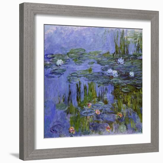 Nymphéas, 1913-Claude Monet-Framed Giclee Print