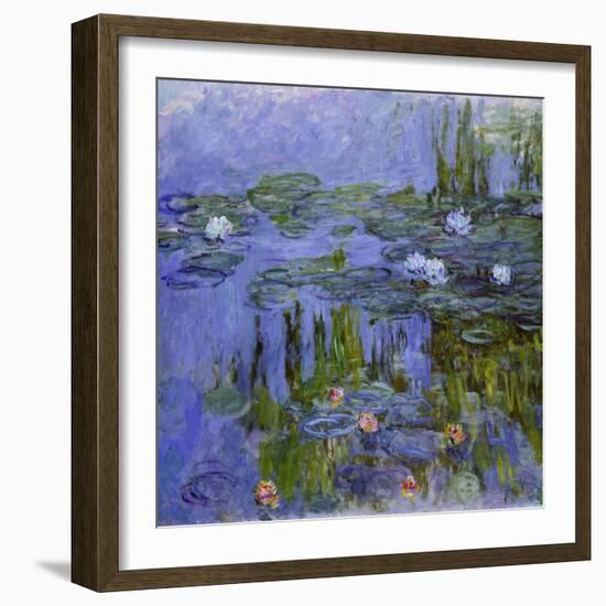 Nymphéas, 1913-Claude Monet-Framed Giclee Print