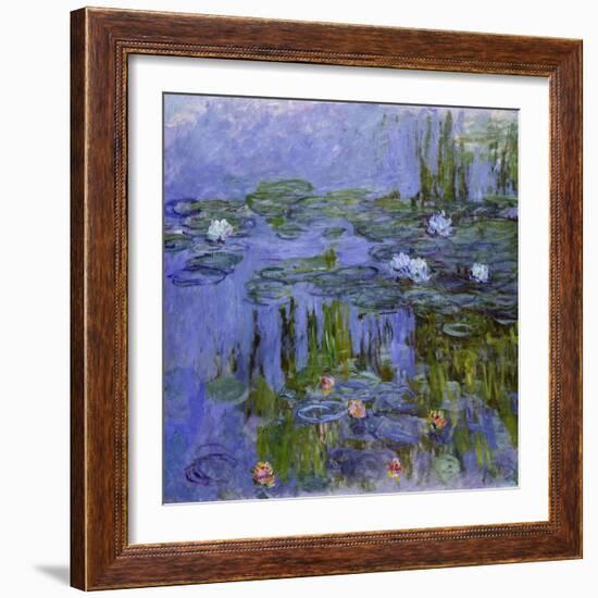 Nymphéas, 1913-Claude Monet-Framed Giclee Print