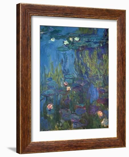 Nympheas, 1914-17-Claude Monet-Framed Giclee Print