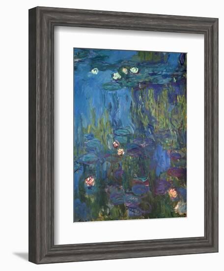 Nympheas, 1914-17-Claude Monet-Framed Giclee Print