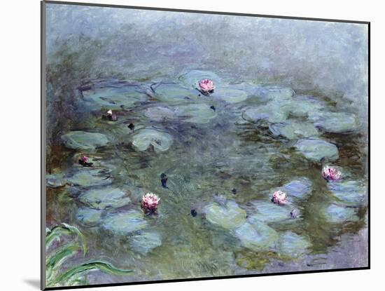 Nymphéas, 1914-17-Claude Monet-Mounted Giclee Print