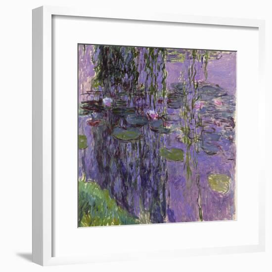 Nympheas, 1916-19-Claude Monet-Framed Giclee Print