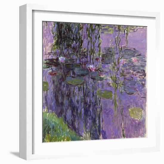 Nympheas, 1916-19-Claude Monet-Framed Giclee Print