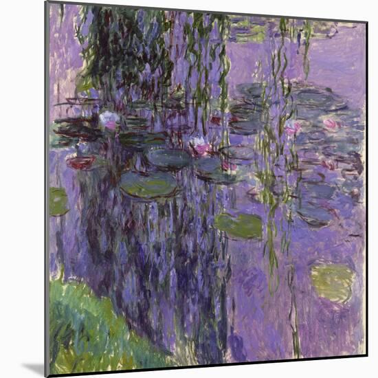 Nympheas, 1916-19-Claude Monet-Mounted Giclee Print