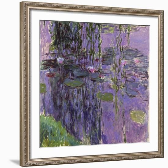 Nympheas, 1916-19-Claude Monet-Framed Giclee Print