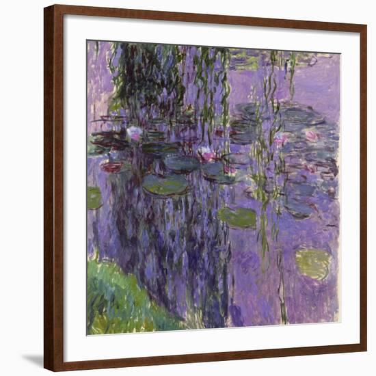 Nympheas, 1916-19-Claude Monet-Framed Giclee Print