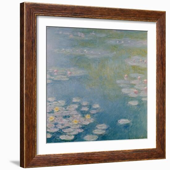 Nympheas at Giverny, 1908-Claude Monet-Framed Giclee Print