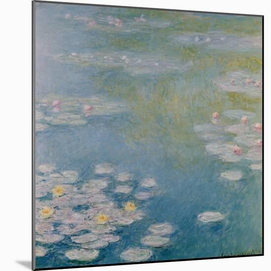 Nympheas at Giverny, 1908-Claude Monet-Mounted Giclee Print