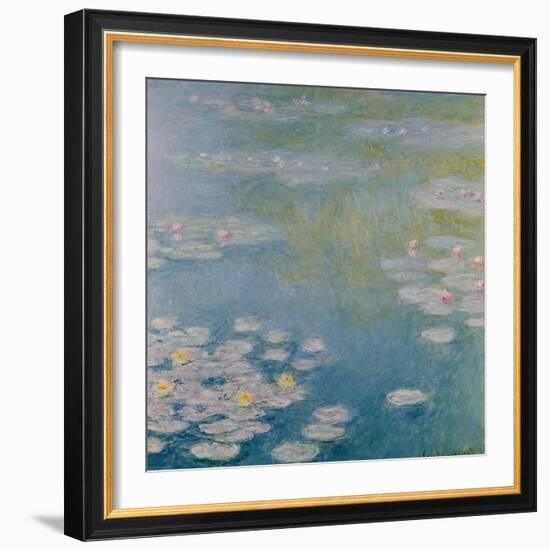 Nympheas at Giverny, 1908-Claude Monet-Framed Giclee Print