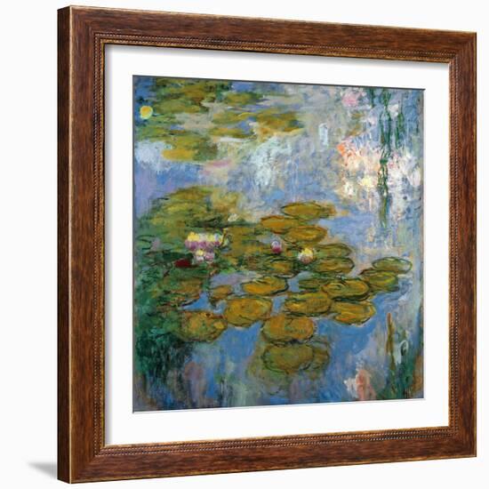 Nympheas  - Bassin Aux Nenuphars a Giverny - Peinture De Claude Monet (1840-1926), Huile Sur Toile-Claude Monet-Framed Giclee Print