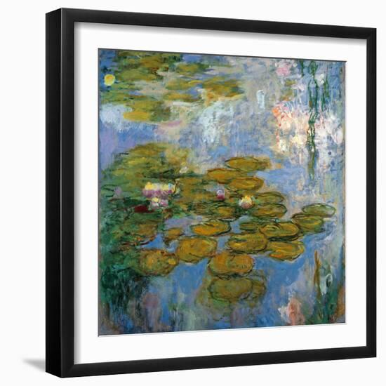 Nympheas  - Bassin Aux Nenuphars a Giverny - Peinture De Claude Monet (1840-1926), Huile Sur Toile-Claude Monet-Framed Giclee Print