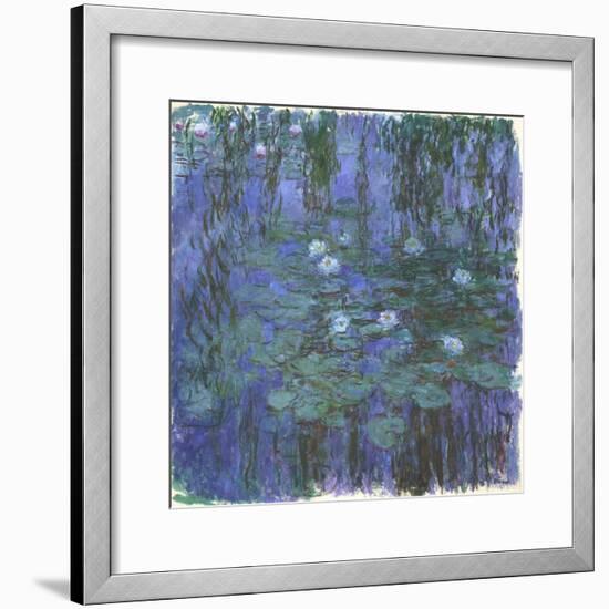 Nymphéas Bleus (Blue Water Lilies) by Claude Monet-Claude Monet-Framed Giclee Print