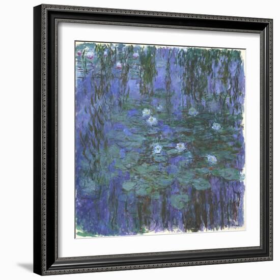 Nymphéas Bleus (Blue Water Lilies) by Claude Monet-Claude Monet-Framed Giclee Print