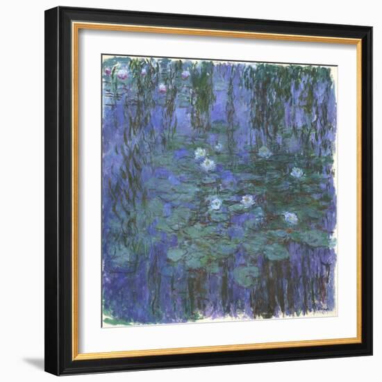 Nymphéas Bleus (Blue Water Lilies) by Claude Monet-Claude Monet-Framed Giclee Print