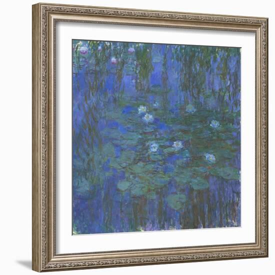 Nymphéas bleus-Claude Monet-Framed Giclee Print