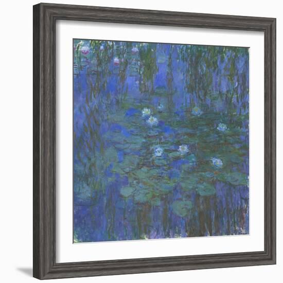 Nymphéas bleus-Claude Monet-Framed Giclee Print