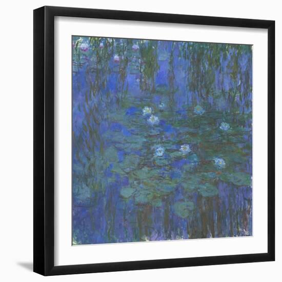 Nymphéas bleus-Claude Monet-Framed Giclee Print