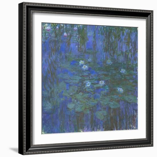 Nymphéas bleus-Claude Monet-Framed Giclee Print