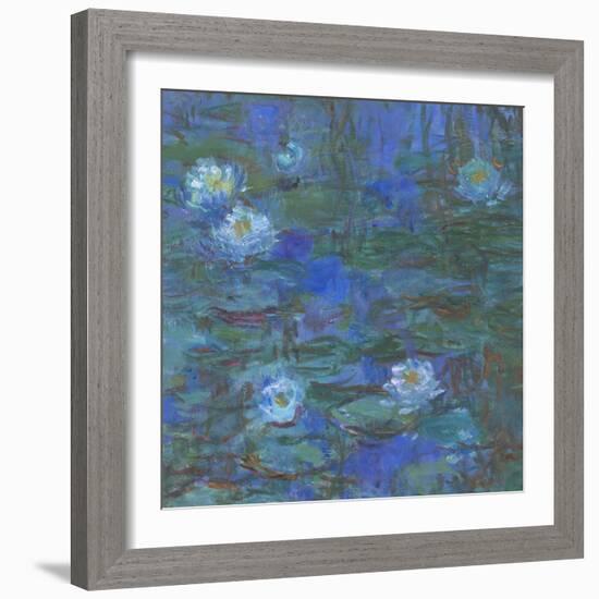 Nymphéas bleus-Claude Monet-Framed Giclee Print